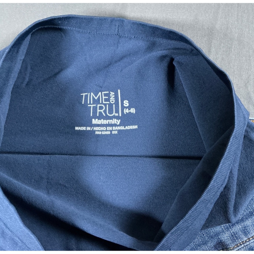 Time and Tru Womens Maternity Straight Leg Jeans‎ Blue Medium Wash Small 4-6 NWT - Picture 7 of 12